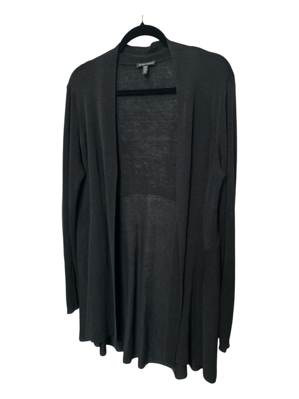 Eileen Fisher Thin Knit Open-Front Cardigan Size M